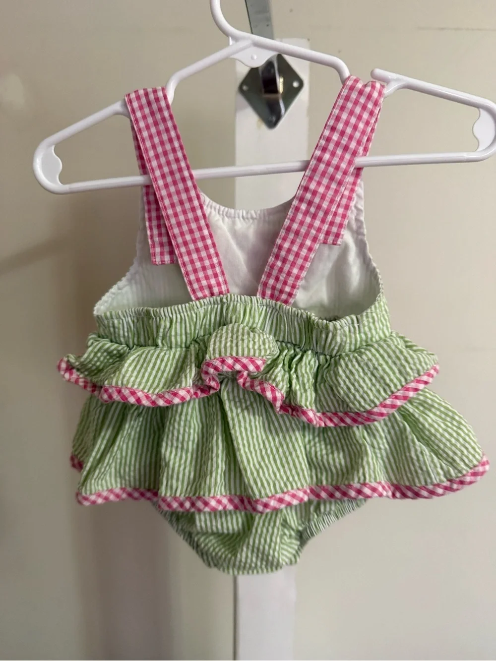 Nannette Watermelon Ruffle Romper
